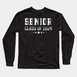 Senior 2024 faded Long Sleeve T-Shirt